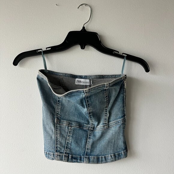 Cute Denim Tube Top - Picture 2 of 4